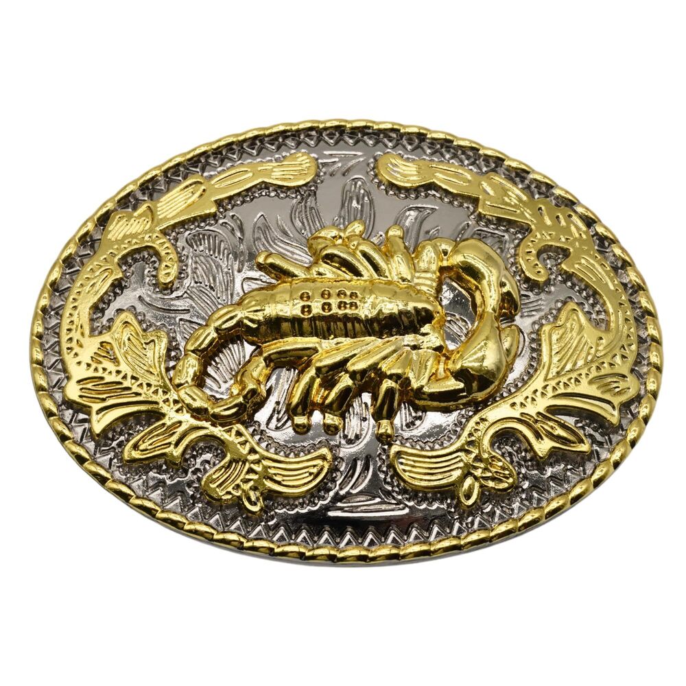 8883 Scorpion Belt Buckle Cowboy Rodeo Western Gold Tone